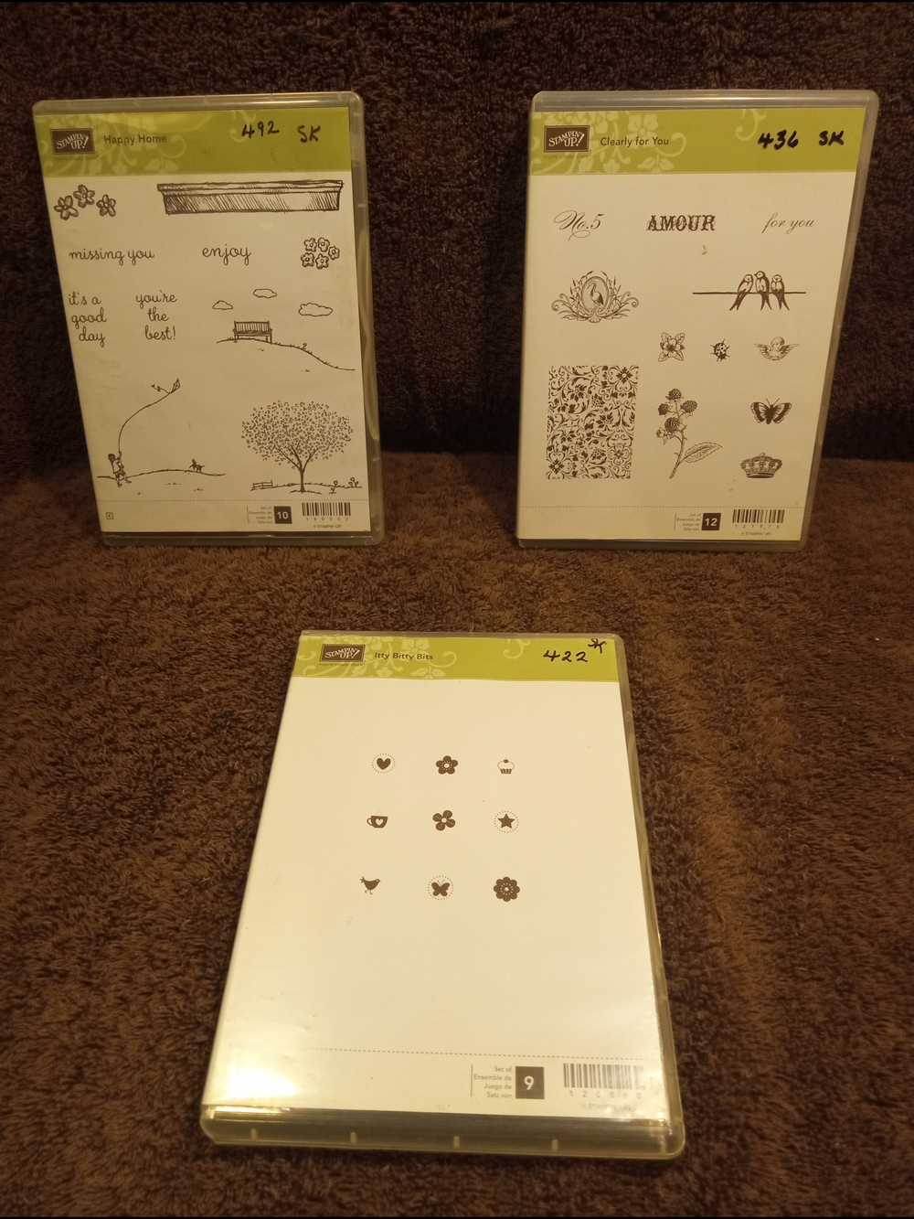 Stampin' Up! Rubber Stamp Lot Of 3